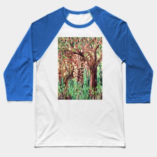 Lost in the Forest - watercolor painting collage Baseball T-Shirt